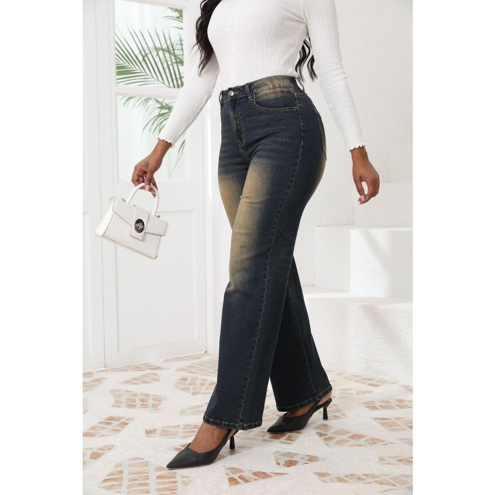 Neuer Stil Jeans Vintage Straight Locker Lässig Stilvoll Vielseitig Pendeln