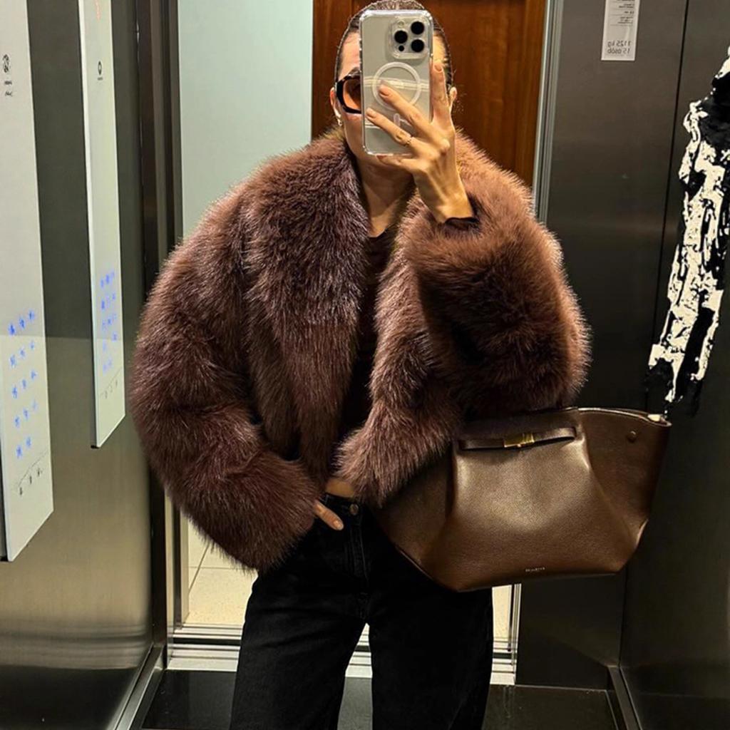 New imitation fur women's clothing thickened autumn and winter coat plush warm