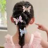 Rhinestone Butterfly Hairpin Three-dimensional Lively Moving Wings Lovely Bangs Hair Clip Headwear Hair Styling Accessories