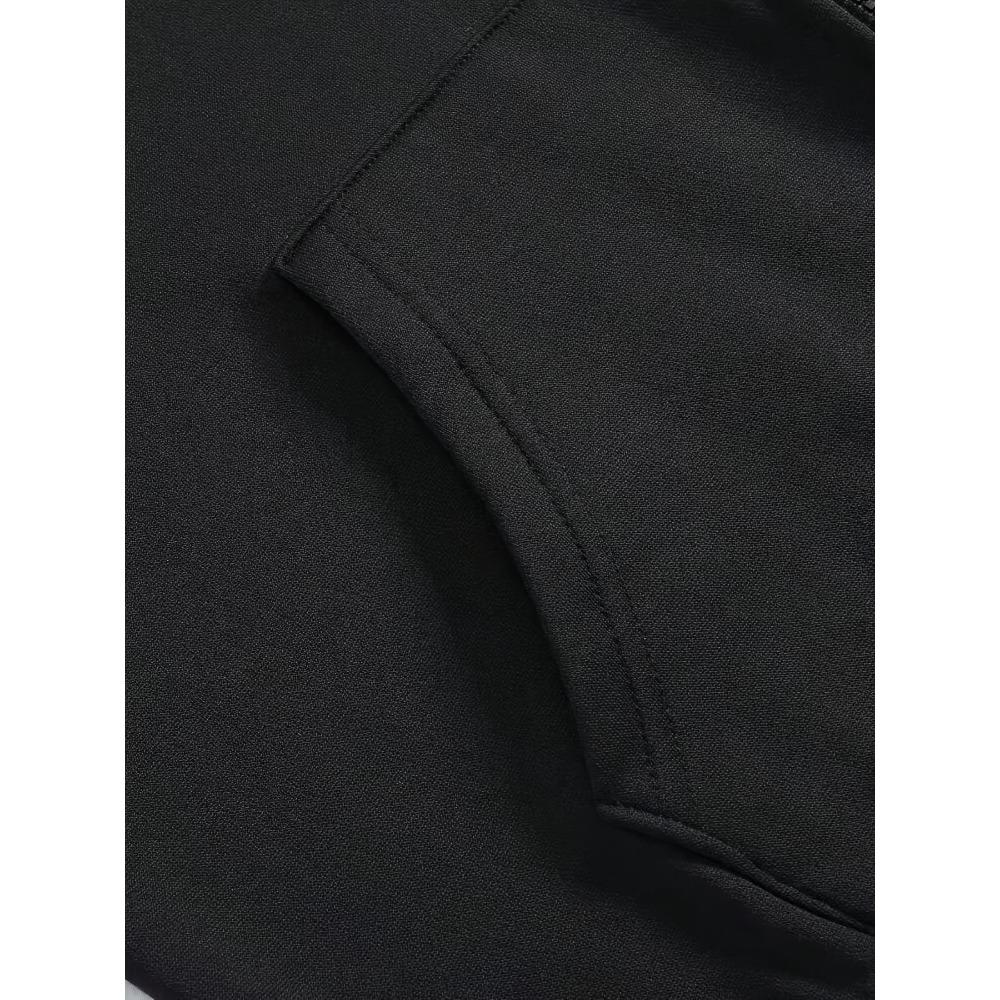 Men's Casual Gothic Printed Zipper Hooded Warm Sportswear Suitable for Autumn and Winter