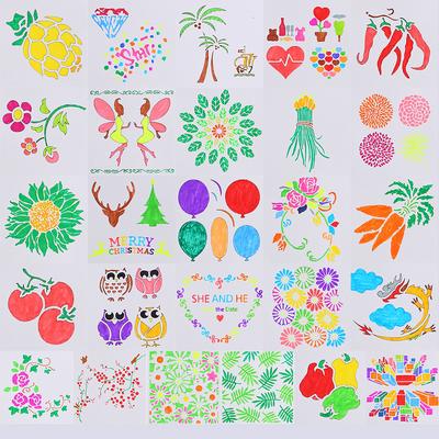 Copia del periódico pintura hueco encaje plantilla Dibujo Regla Template-Multicolor Inkjet Copia del periódico pintura hueco encaje plantilla Dibujo Regla Template-Multicolor Inkjet