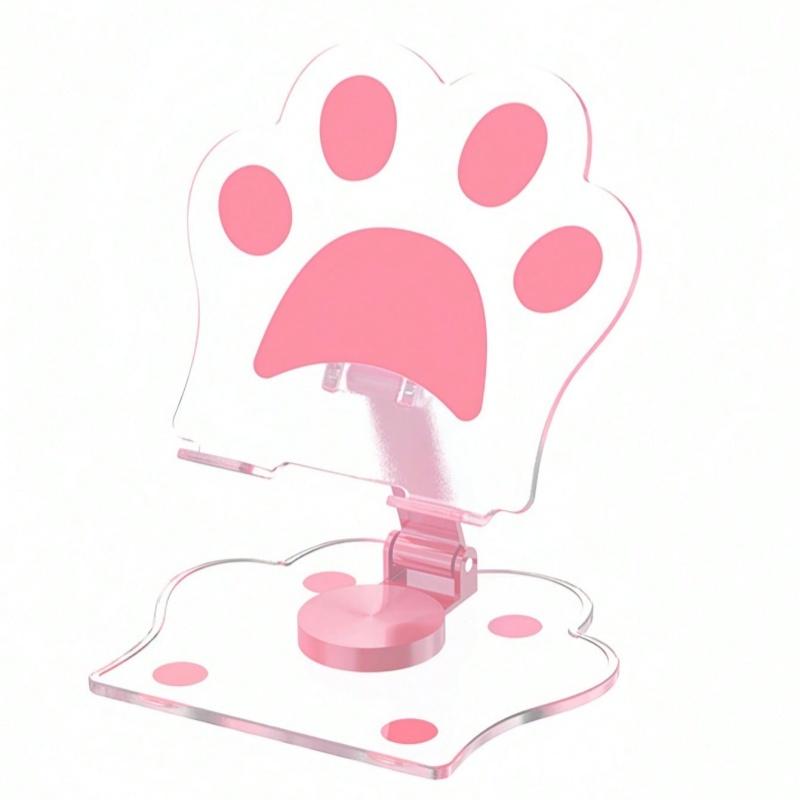 1 Piece Set of Cute Cat Paw Phone Holder Acrylic Universal Stand Desktop Lifting Lazy Stand, Perfect for Exercise