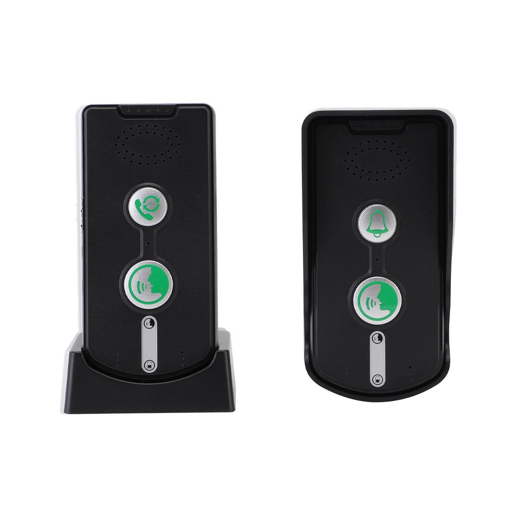 Wireless Intercom Doorbell System Full Duplex Communication 500m 1640ft Long Range Rechargeable Home Security Doorbell