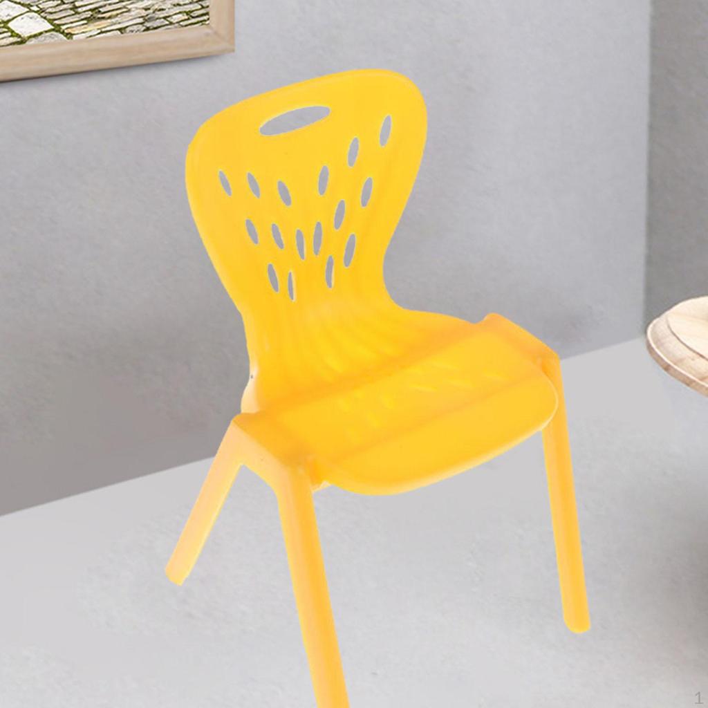 1/12 Dollhouse Chair Furniture Decorative Simulated Life Scene Scenery Photo Props Play