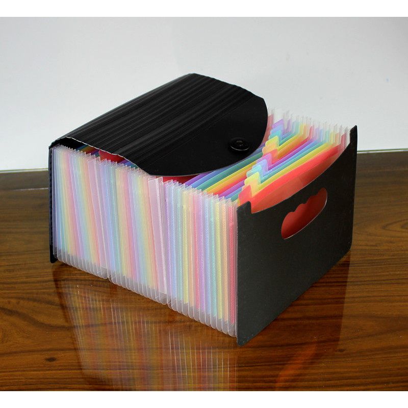 Plastic A5 Invoice Bill Bag Storage Accordion Clip Multi-Layer Insert Box A4 Student Office Folder Sorting Bill Bag
