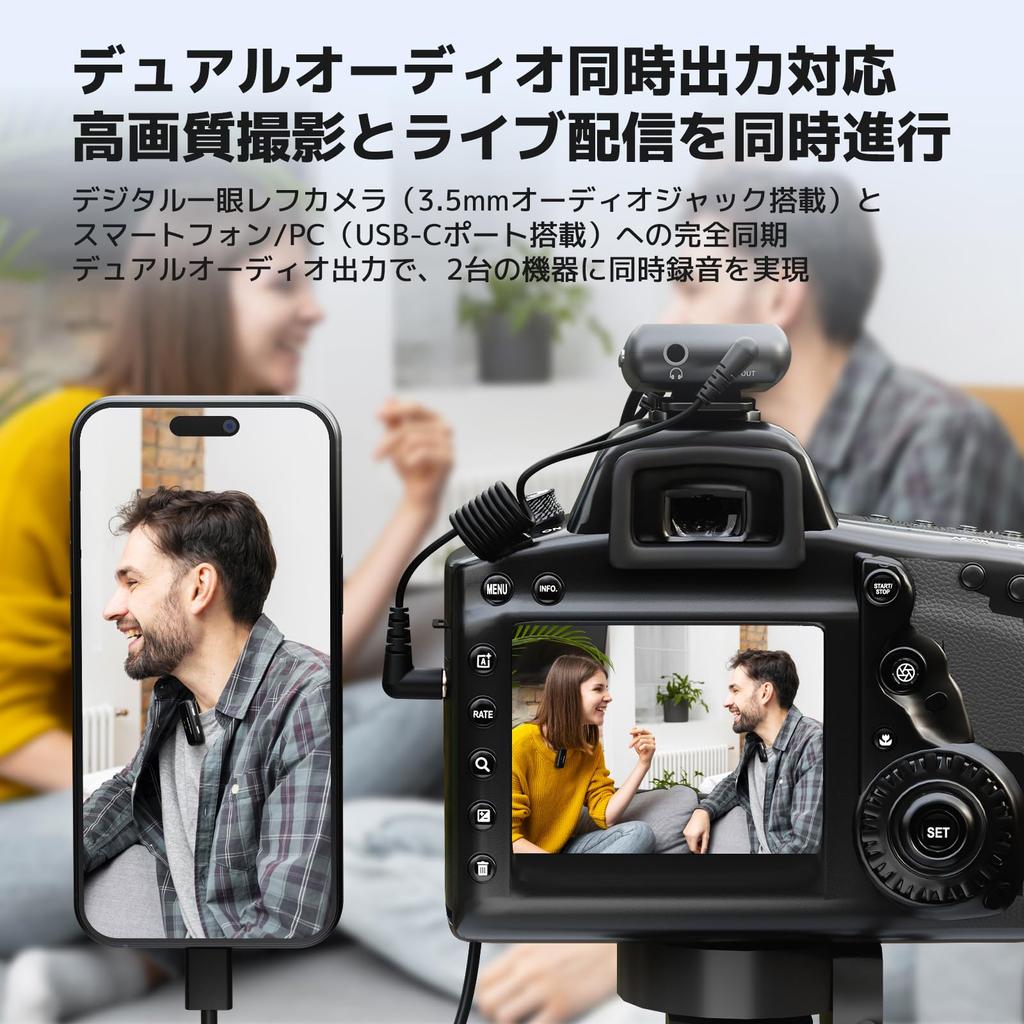 NearStream Wireless Lavalier Compact and 200M Wireless Up To 20 Hours of Certified Technical Standards External Noise Transmitters 1 Receiver Charging