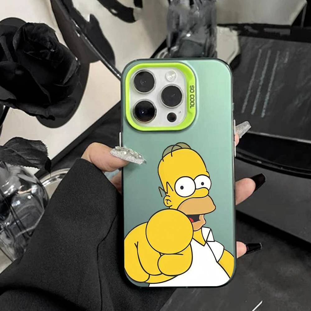Anime T-The S-Simpsons-s Phone Case For IPhone 16 17 15 14 12 13 Pro Max white Color Shockproof Cover