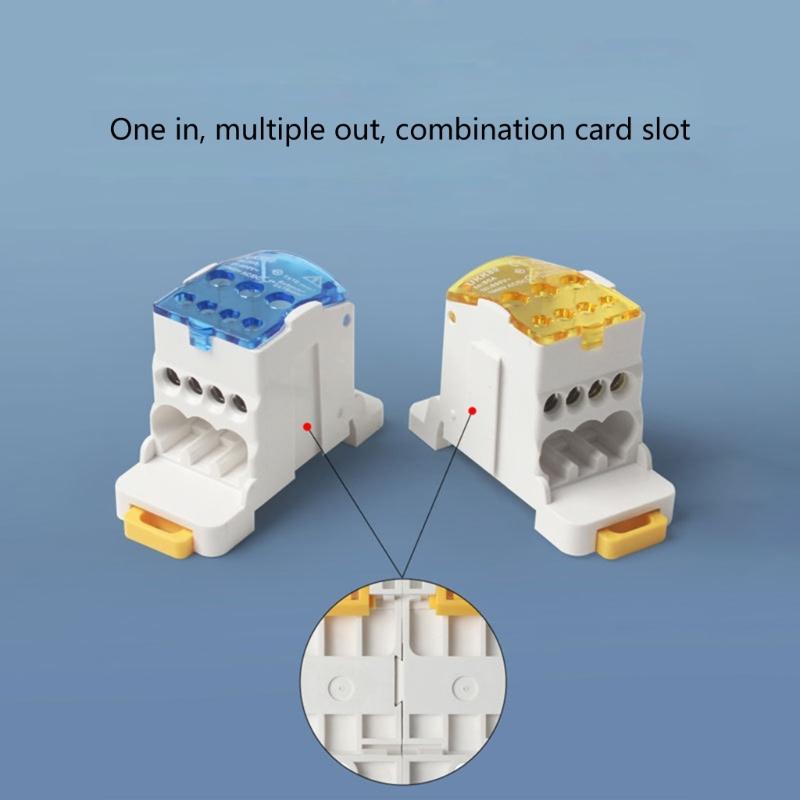 Plastic Junction Box Terminal Block Multi Outlet Terminal Block Rail Splitter Box For Electrical Installations