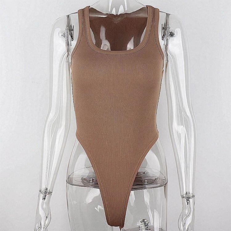 Ärmelloser Sexy Neckholder Bodysuit Schulter Lässige Kleidung Club Damen Off The Street Korsetts Tops
