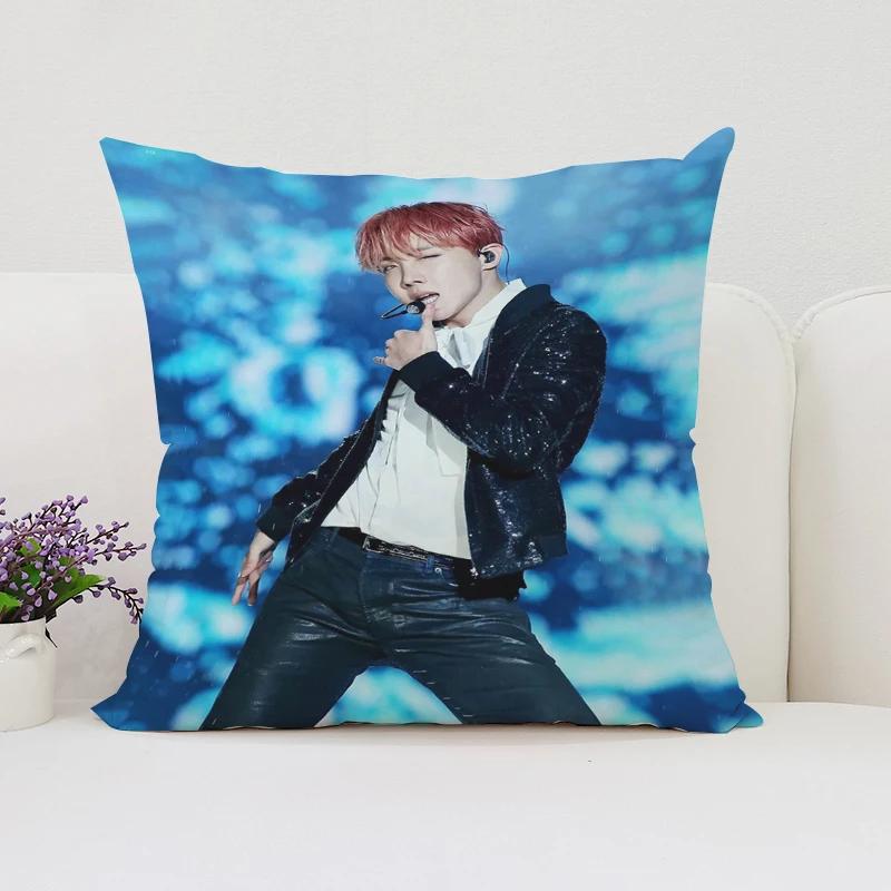 40x40cm Sofa Decoration Cushion Cover J-JHope  Double Sided Printed Pillow Cover Waist Cushion Car Cushion Fans Gifts
