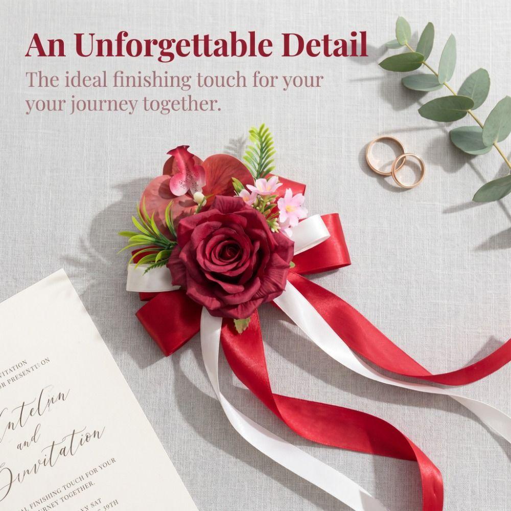 European Style Wedding Decor Ribbon Bow Car Decoration Bow Floral Ornaments  Wedding Party Layout