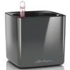 LECHUZA Jardinière De Table CUBE Glossy 14 ALL-IN-ONE Charbon Brillant