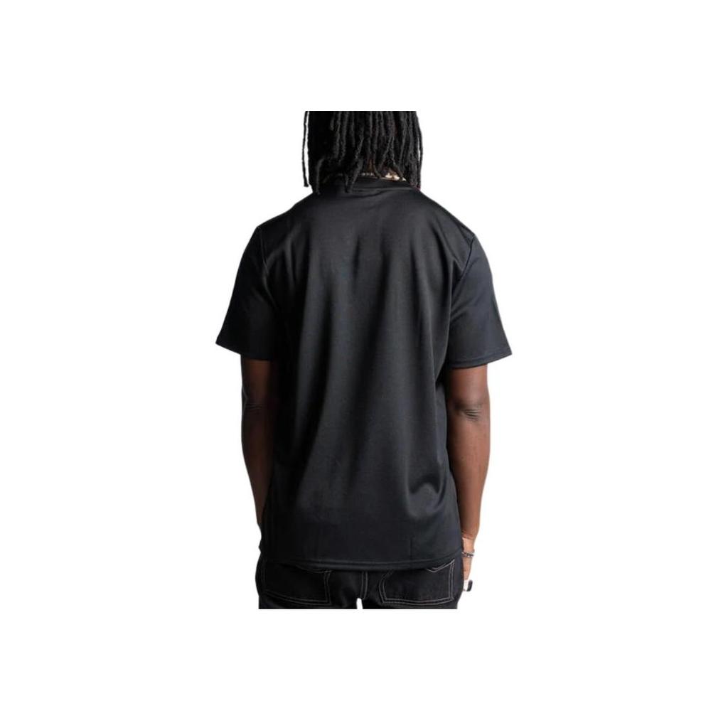 Adidas Originals Manchester United Logo Stripe Pullover Short Sleeve Football Shirt Men Tops Black JF0377