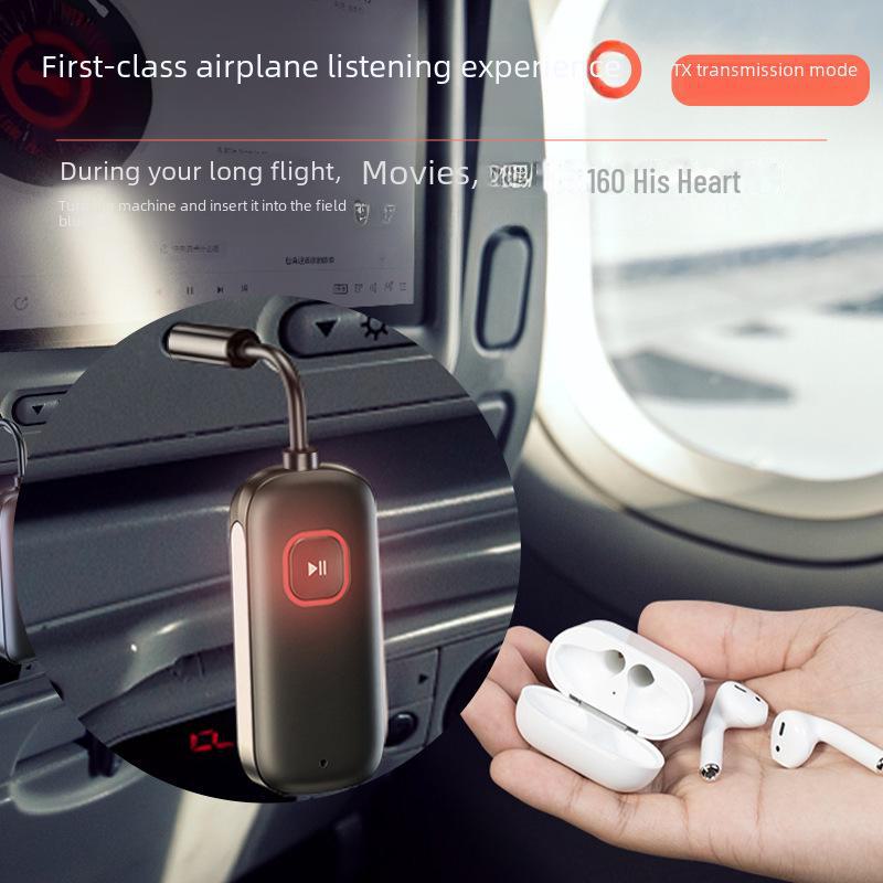 Qualcomm APTX Smart Bluetooth Adapter: Low-Latency, One-to-Two Transmitter for Airplane & Fitness Use
