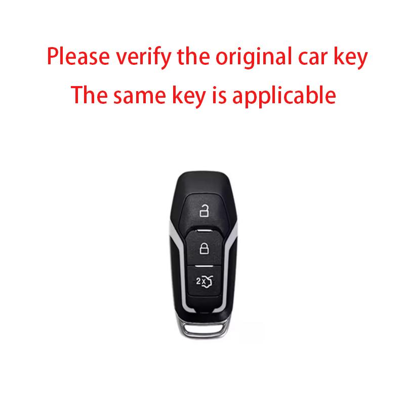Zinc Alloy Car Key Case Cover for Ford Mondeo MK3 MK4 MK5 Kuga F150 Ranger Explorer Focus SMAX CMAX Mustang 2020 Leather Shell