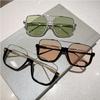 Vintage Oversized Sunglasses Fashion Men Women Square Shades Eyewear Trendy Ins Popular Brand Design UV400 Sun Glasses