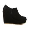 2025 Autumn Winter New Stylish Women Ankle Boots Sexy Platform Round Toe Wedges Boots Woman Ankle Boots Plus Size