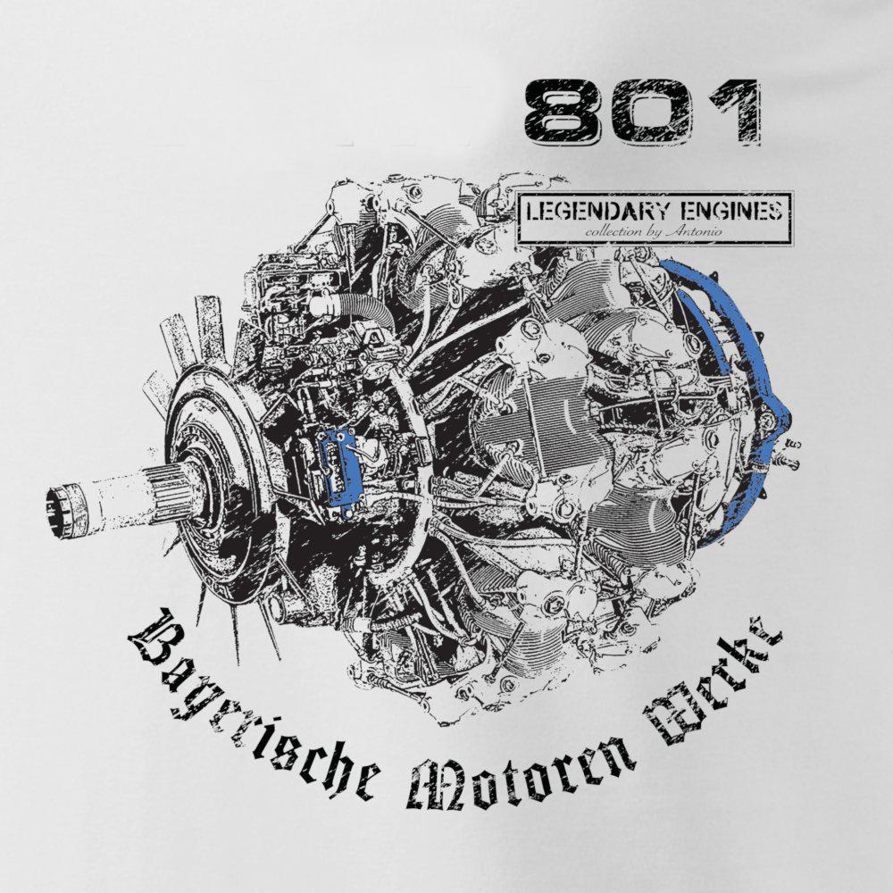 Вторая мировая война Немецкий истребитель Fw 190 Двигатель 801 Футболка 100% Хлопок Круглый вырез Короткий рукав Летняя Повседневная Мужская Футболка Уличная одежда S