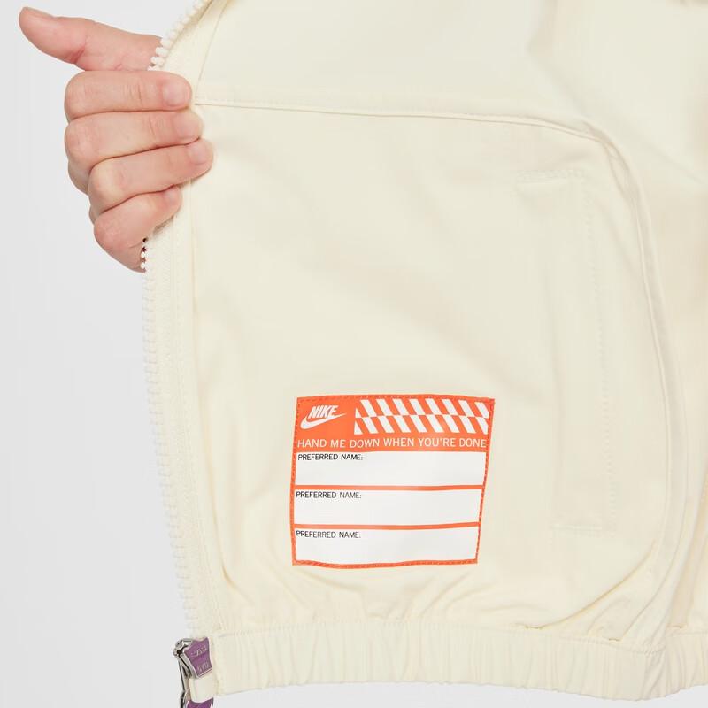 Nike Swoosh Stand Collar Fashion Versatile Long Sleeve Kids Jackets Coconut-Milk II2415-113