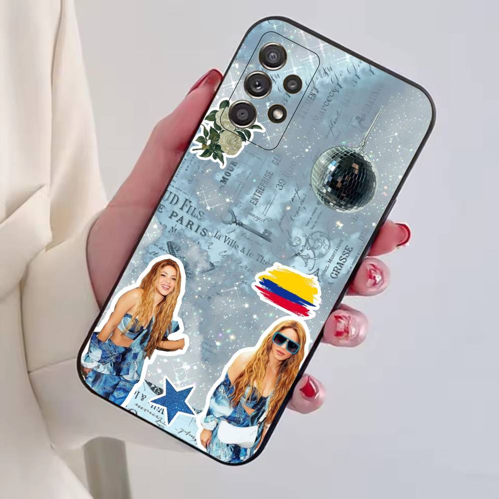 Singer S-Shakira Fashion Phone Case For Samsung S25,S24,S21,S22,S23,S30,Ultra,S20,Plus,Fe,Soft Silicone Black Cover