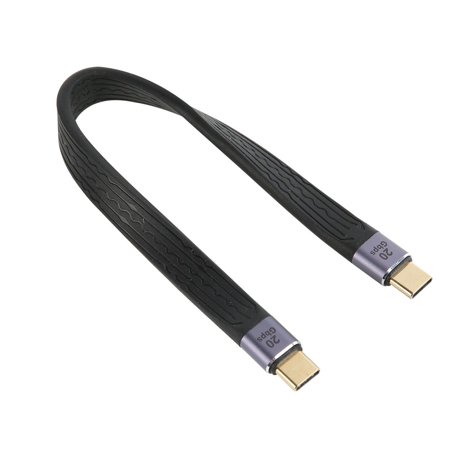 

Type C to Type C Cable 8.7in PD 100W Fast Charge FPC Strong Metal 4K 60Hz PD Fast Charge Cable for