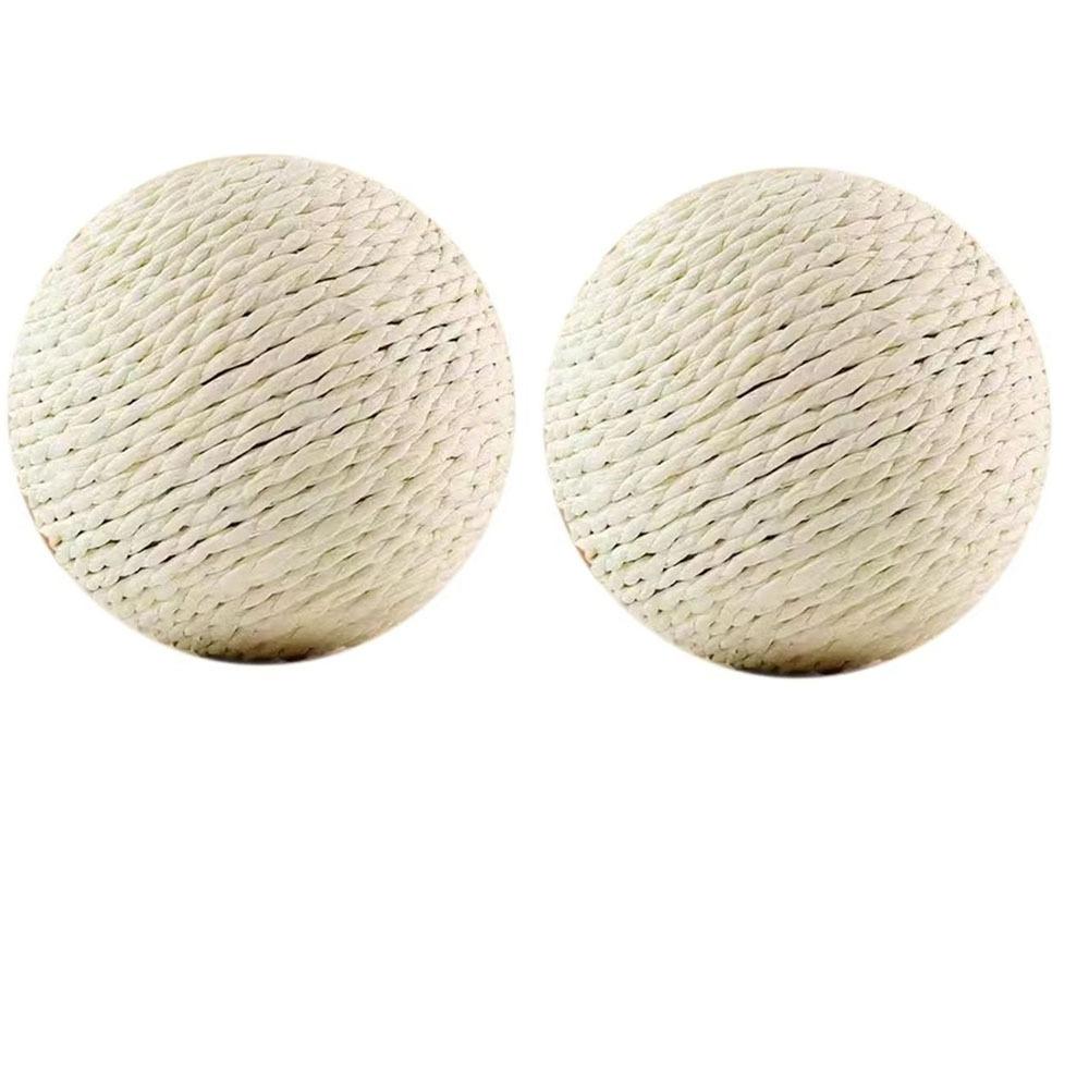 2Pcs Sisal Cat Scratching Ball 8cm Kitten Chasing Ball Cat Sounding Toys  Cat Accessories
