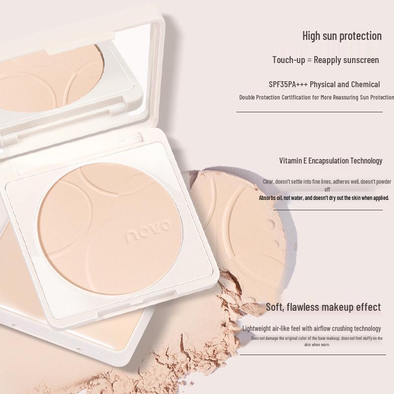 Soft Mist Sunscreen Powder: Long-Lasting, Wet/Dry Use, Oil Control, Waterproof, Sweatproof, Non-Caking Makeup Concealer