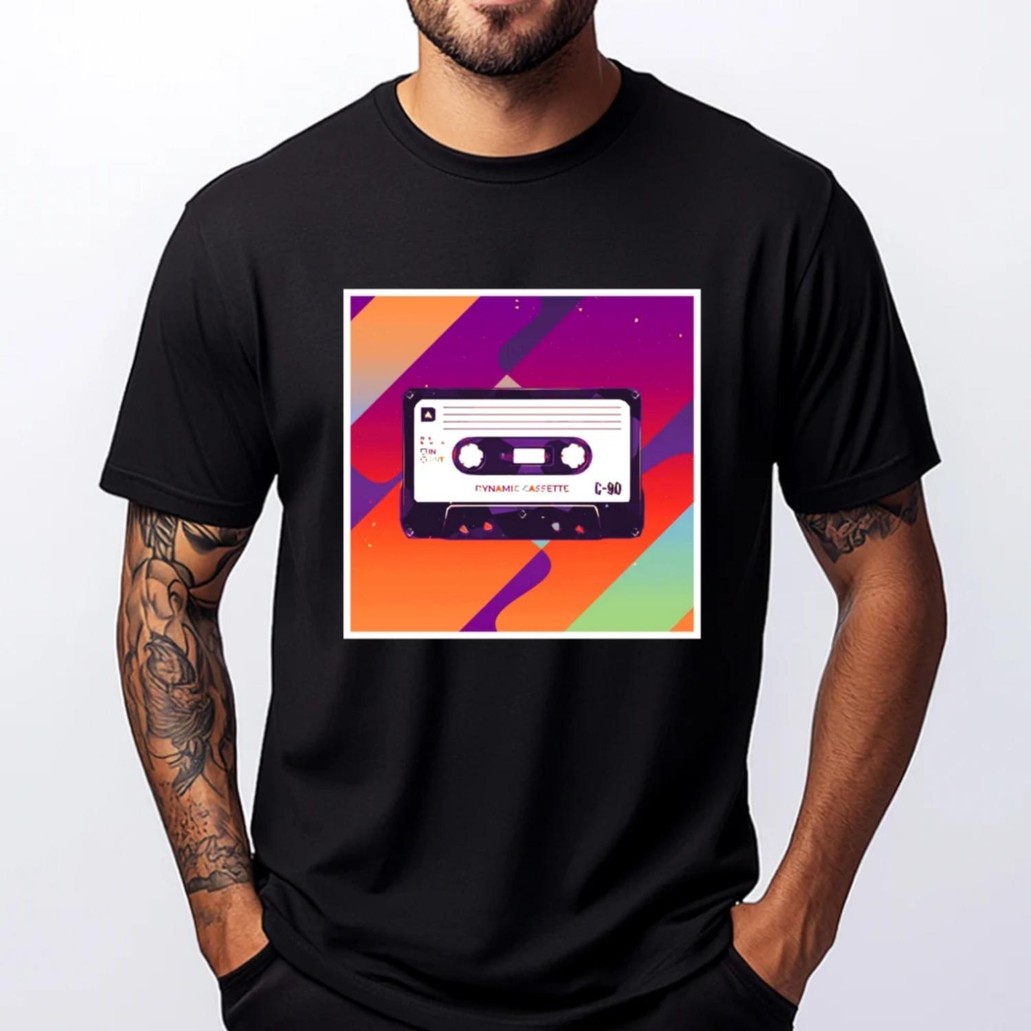 

Retro Aesthetic Cassette Tape Big And Tall T Shirts Vintage T Shirts Outdoor Cotton Graphic Tees Tee Gothic Style S чёрный