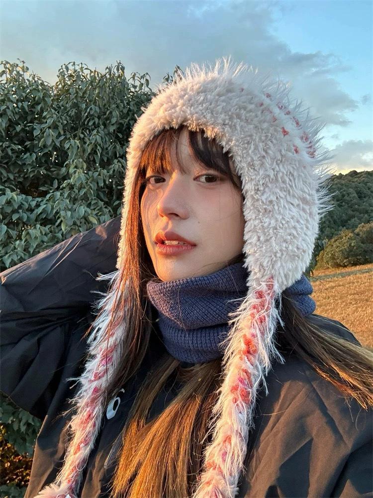 Kawanishi Women's Warm Knitted Hat with Ear Protection, Autumn/Winter Lei Feng Style