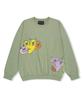 YESEYESEE Tulrexx Wording Sweatshirt Sage Green