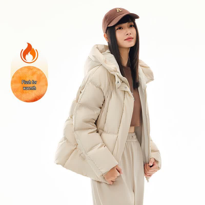 Anta Women's Water-Repellent Hooded Padded Duck Down Jacket