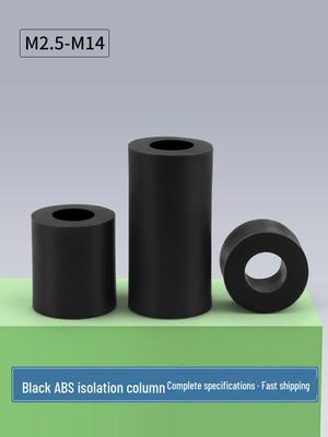Black ABS Straight-Through Insulating Spacer Sleeve for M2.5-M14