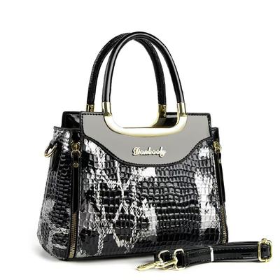 Casual and Fashionable Crocodile Patterned Handbag with Temperament and Texture, Versatile Shoulder Bag, Daily Diagonal Cross