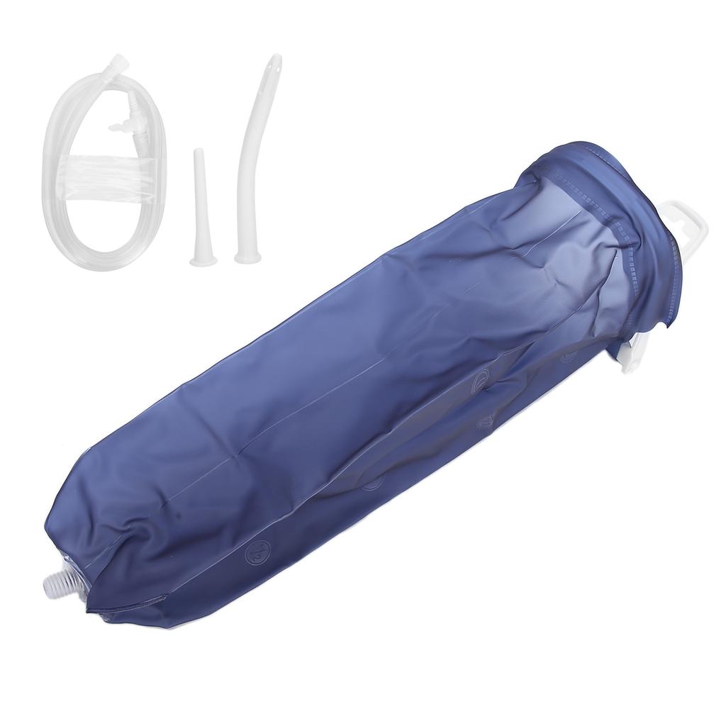 Folding Reusable Enema Bag Unisex Men Women Home Colon Cleansing Bag Hose Tips Set