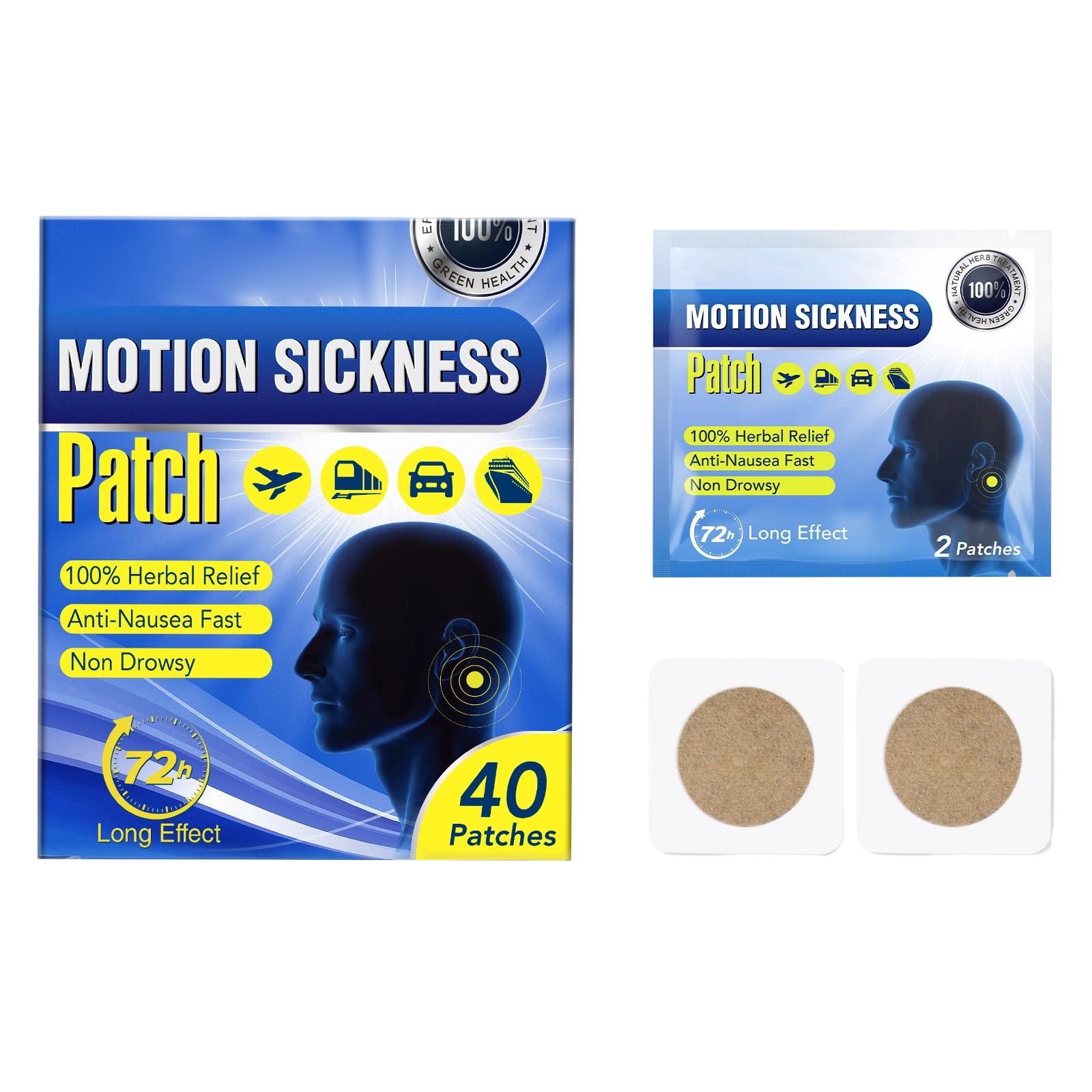 

Dizziness Patches, Motion Sickness Patches, Portable Travel Patches (40 Patches) One Size