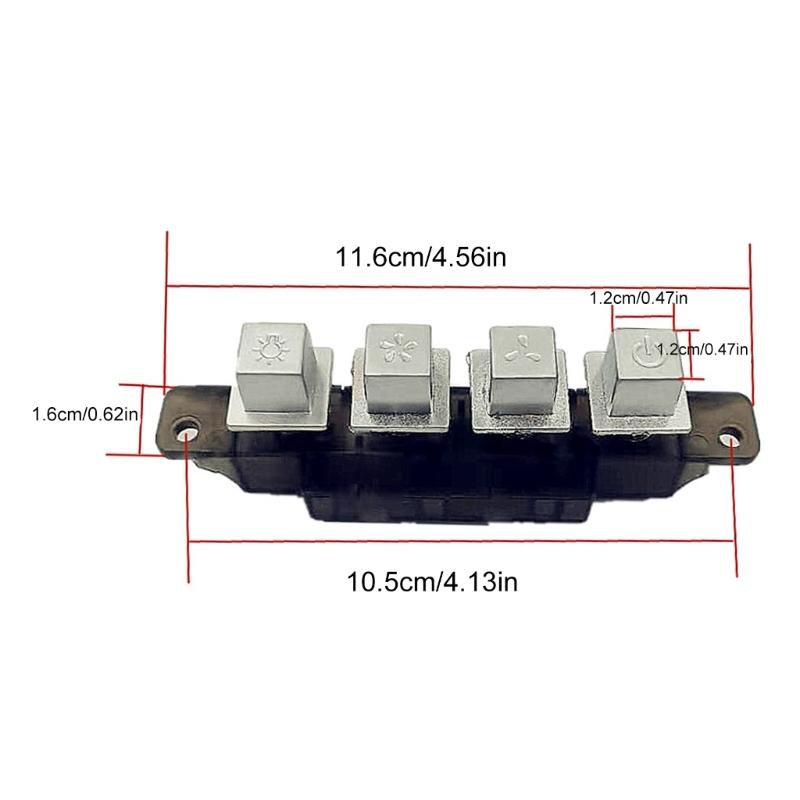 Convenient Piano Type Pushbutton Switch User Friendly Pushbutton Switch Metal Key Switch Perfect for Kitchen Appliances