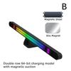 30Cm Double-Row 64Bit Rgb Pickup Led Bar Rechargeable Magnetic Install Music Rhythm Light Car Atmosphere Lighting Desktop Light