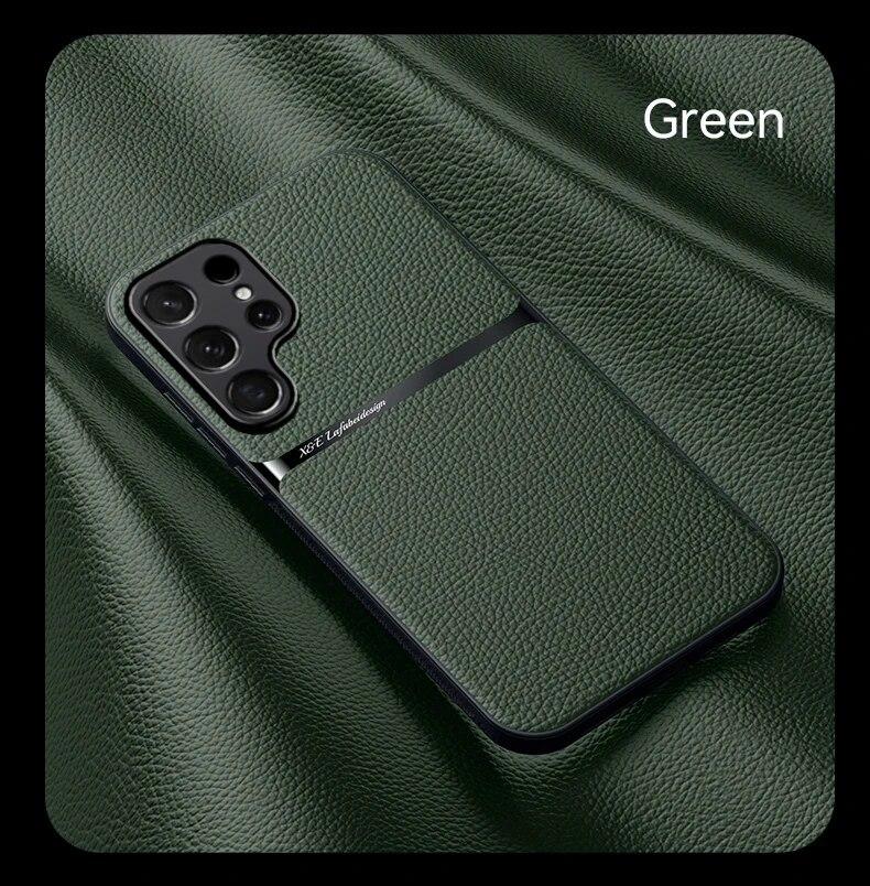 Leather Matte Case For Samsung S26 Ultra S25 Plus S22 S21 S20 S23 FE Funda For Samsung S25 Ultra S24 Magnetic Phone Cover