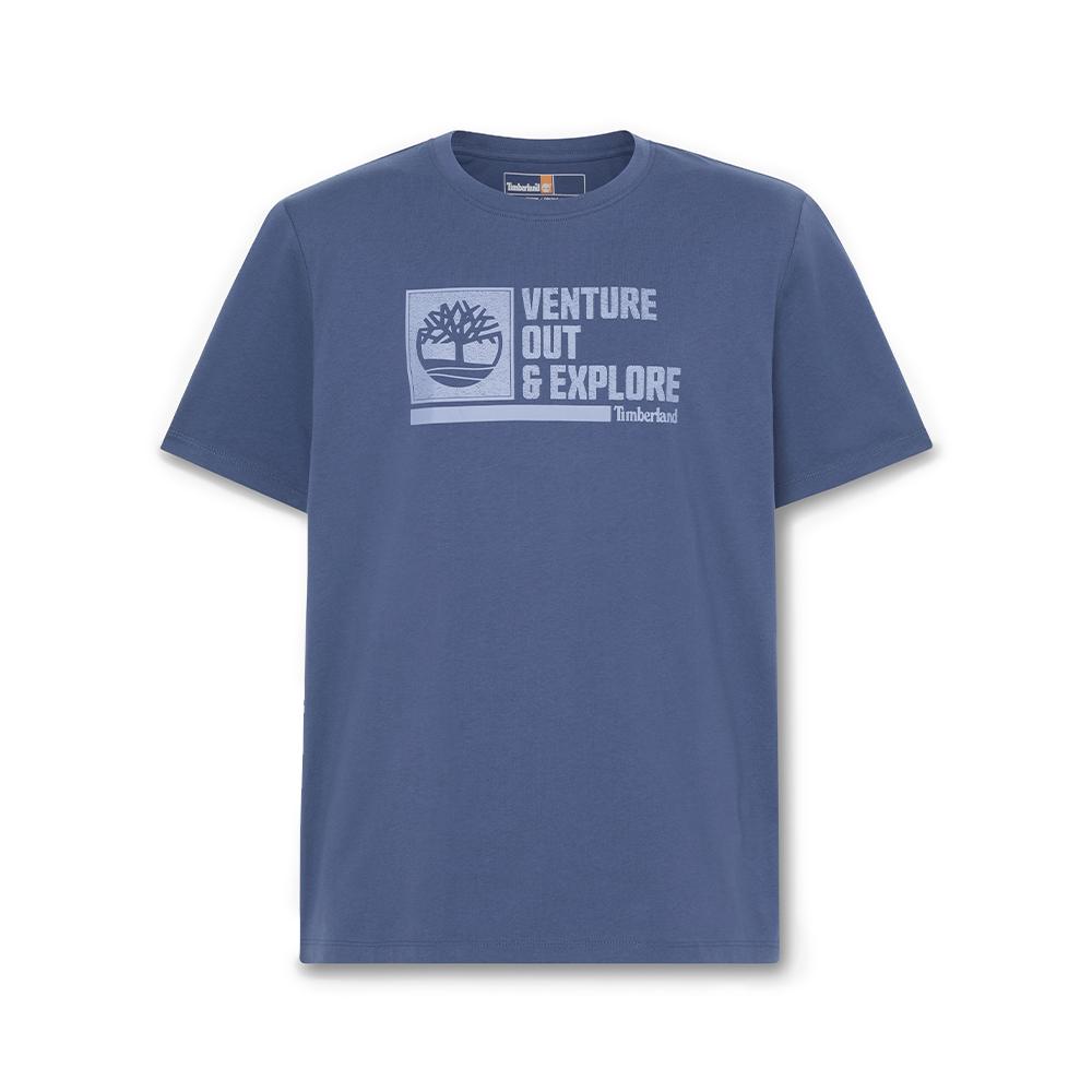 TIMBERLAND Men'S Front Graphic Short Sleeve T-Shirt Blue_Tb0A5S7Xeyo1