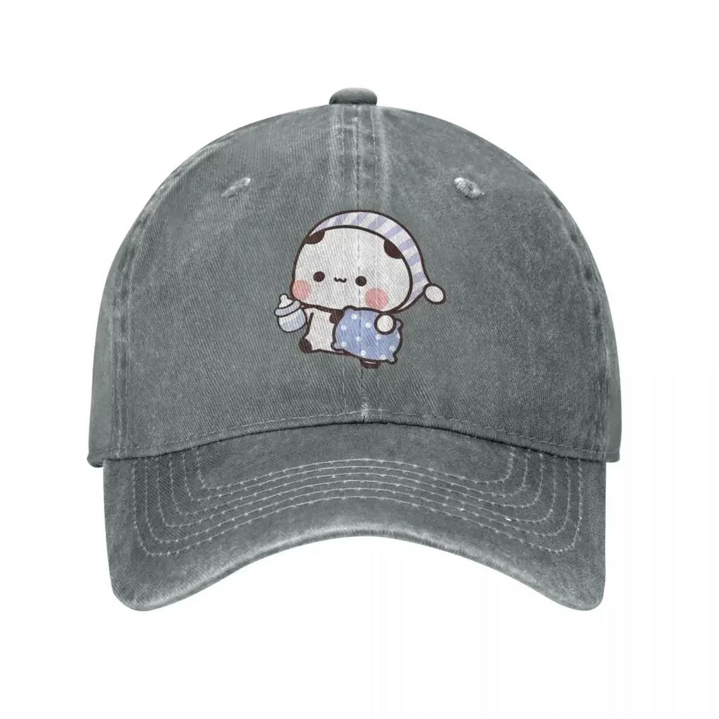 Dudu Sleep Unisex Women Baseball Caps Panda Bear Distressed Denim Hats Cap Vintage Outdoor Summer Adjustable Fit Sun Cap