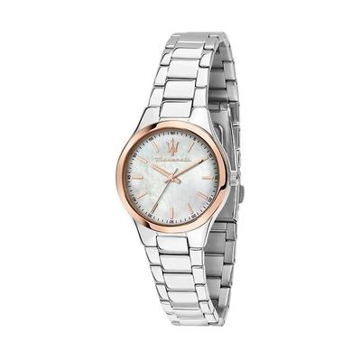 Attrazione Edelstahl Perlmuttzifferblatt Quarz R8853151503 Damenuhr