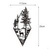 Landscape Wall Decor Iron Sign Black 9.8x4.5inch Decorative Hanging Decoration for Housewarming