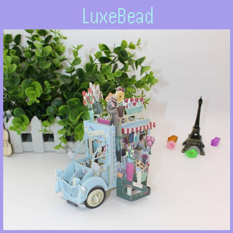 Artistic Paper Craft Birthday Car Card With Folding And Printing For Festive Events