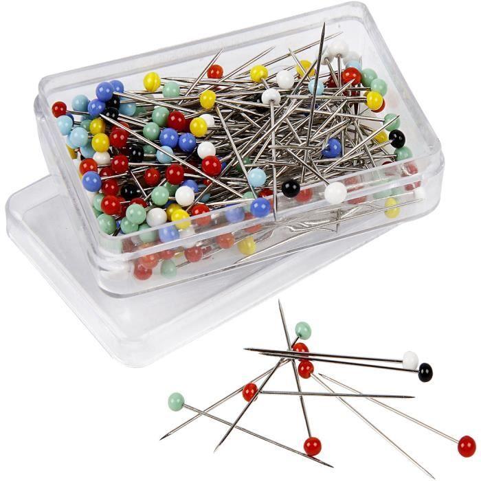 Epingles à tête colorée en plastique. Réf 41120
