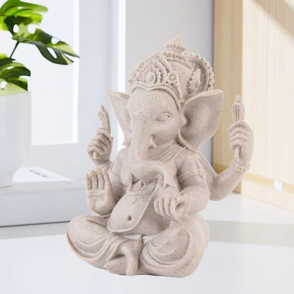 Ganesha Elephant Statue Elephant Lord Sculpture Hindu Elephant Statue Resin for Home Room Decoration