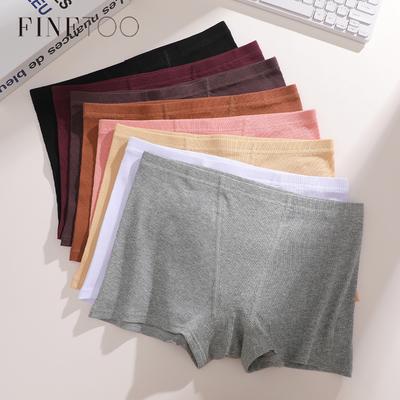 S-XXL Cotton Boyshorts Underwear for Women Stretchy Breathable Panties Sexy Striped Low Waist Shorts Ladies Solid Color Lingerie