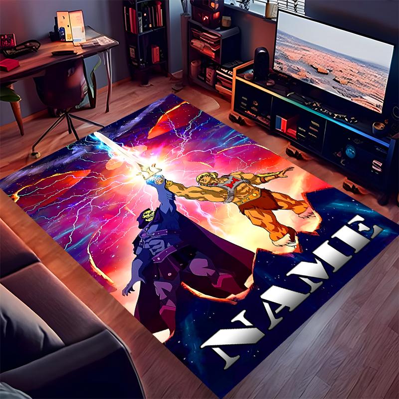 Custom Personalization He-Man and the Masters of the Universe Print Area Rug - Soft, Washable Non-Slip Indoor Mat,Living Room,Home&Office Decorative R