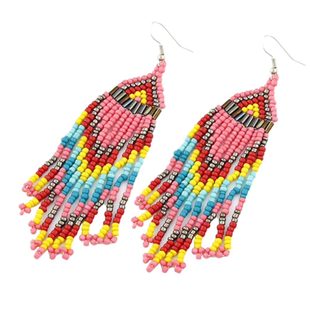 Bohemian Hook Party Tassel Earrings Drop Long Jewelry Gift