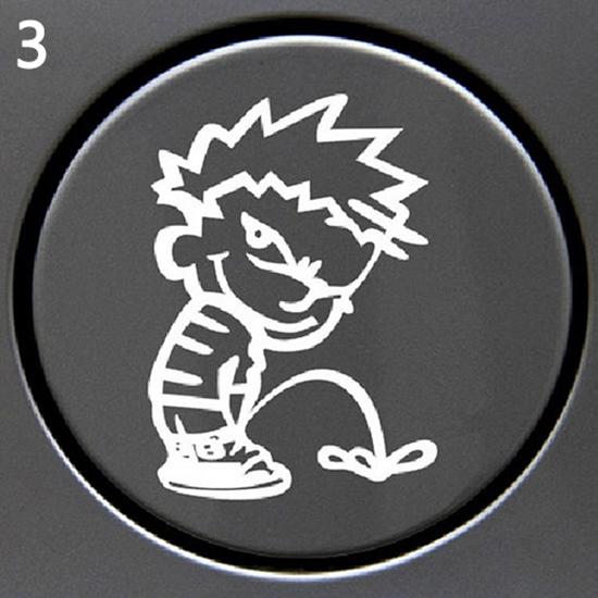 Waterproof Sticker Car Funny Naughty Boy Pees Car Rear Windshield Door Tank Lid Sticker Decal