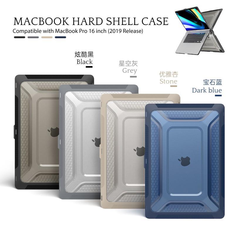 MacBook Pro 16 14 Protective Case With Cooling Stand Support M1 M2 M3 Laptops - Hard Shell Cover In Black Gray Beige Blue